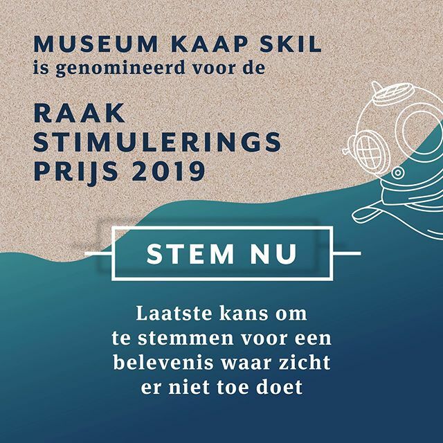 Image for Dit weekend is de laatste kans om te stemmen op @kaapskil bij de RAAK stimuleringsprijs 2019. Stem op een belevenis waar zicht er niet toe doet. En zorg dat bezoekers met een visuele beperking dezelfde museale ervaring krijgen als mensen die dat niet